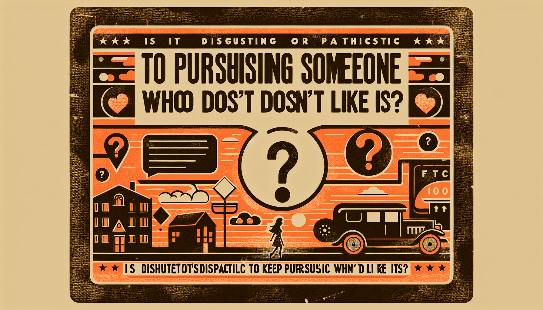 [回答] 纠缠一个不喜欢的人是恶心吗，卑微吗？