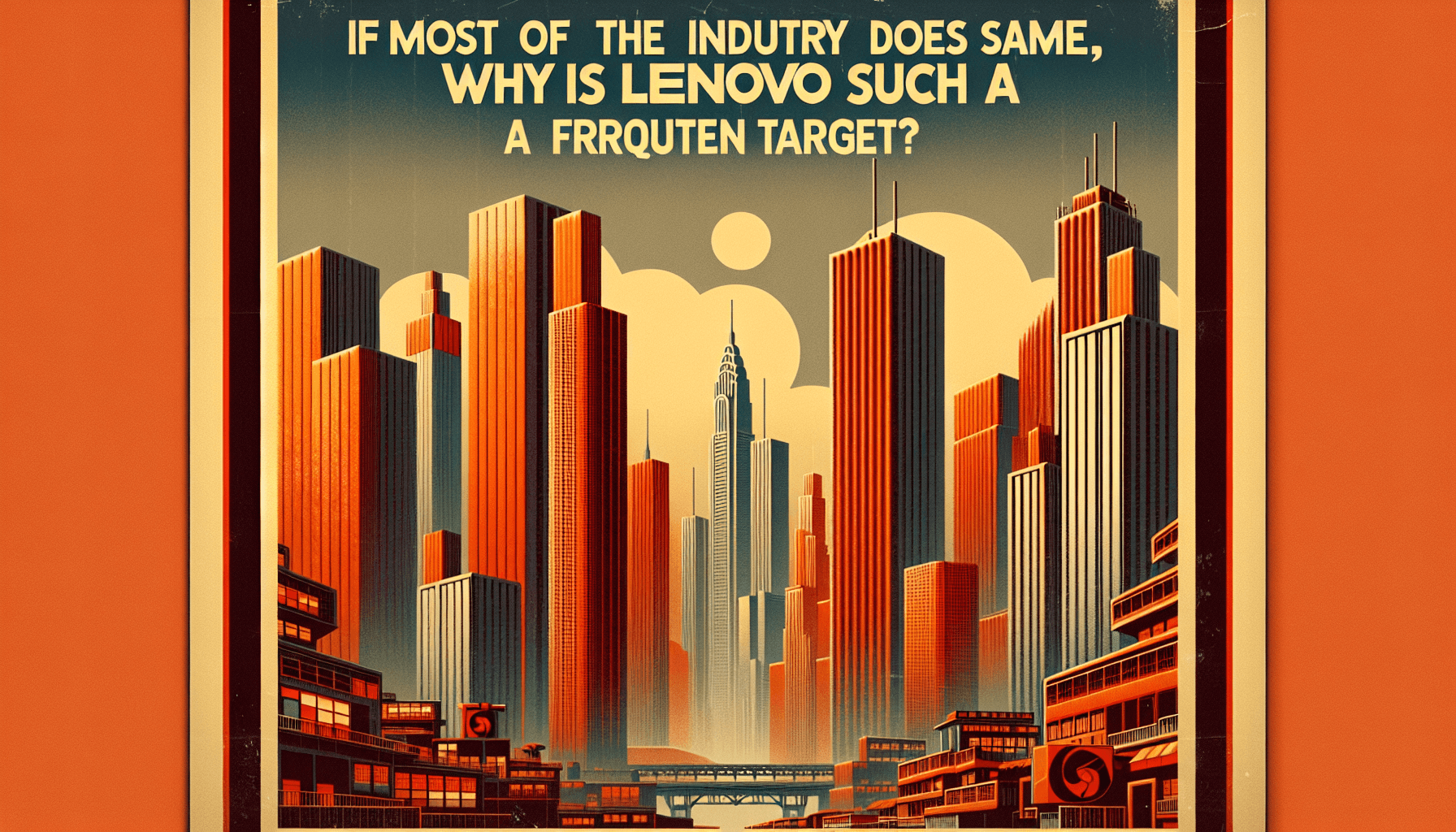 [回答] 整个业界大多如此，为什么大家偏爱黑联想？